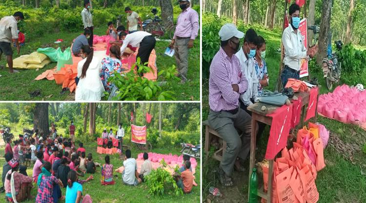 अखिल ( क्रान्तिकारी ) कपिलवस्तुद्वारा राहत वितरण