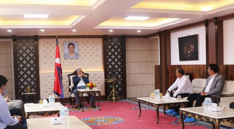 विप्लव र देउवाबीच बालुवाटारमा भेटवार्ता  