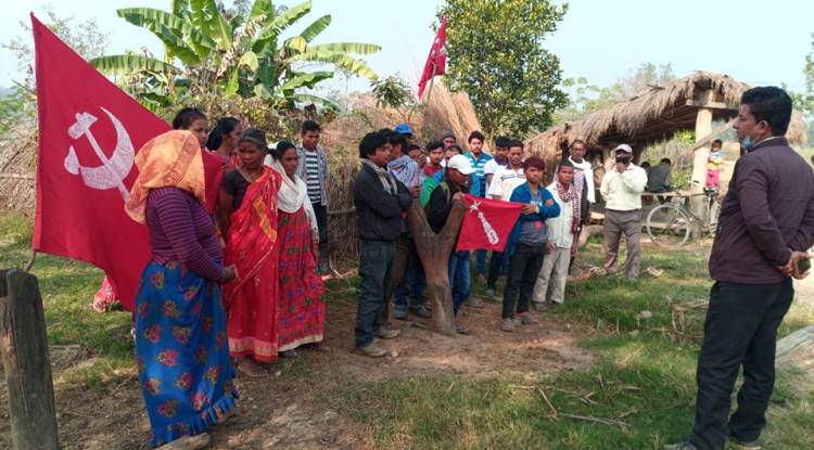 बास्तोलाको रिहाइको माग गर्दै नेकपाद्धारा कपिलवस्तुमा प्रदर्शन